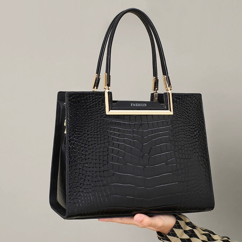 Crocodile leather fashion bag